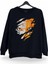 Parçalı Naruto Baskılı Bisiklet Yaka Oversize Sweatshirt 1