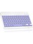 Everest Everpad DC-8015 7" Uyumlu Kablosuz Bluetooth Şarj Edilebilir Mini Q Klavye - Mor 1