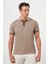 Erkek Taba Trend Polo Yaka Dynamic Fit T-Shirt 2