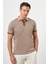 Erkek Taba Trend Polo Yaka Dynamic Fit T-Shirt 3