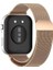 Huawei Watch Fit 3 Uyumlu Kordon Paslanmaz Çelik Metal Bükülmeye Dayanıklı Manyetik Klips Saat Kayış 2