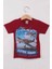 Airplane Baskılı Erkek Çocuk Tshirt | Bordo 1