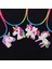 STIL20 1 Adet En Çok Satan Çocuk Takı Pvc Unicorn Bebek Gökkuşağı Kolye Silikon Yaka Karikatür Kolye Kolye (Yurt Dışından) 2