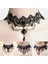 No.21 Boyutu Moda Püskül Punk Tarzı Gotoker Kolye Kırmızı Rhinestone Charms Vampir Maxi Kolye Vintage Dövme Dantel Kolye Düğün (Yurt Dışından) 5