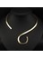 Gümüş Ukmoc Punk Metal Tork Chokers Kolye Kadınlar Için Moda Takı Boyunluk Bildirimi Kolye Altın ve Gümüş Renk (Yurt Dışından) 4