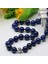 Mavi Stil 8 mm Vintage Moda Doğal Mavi Lapis Lazuli Taş Yuvarlak Boncuk mm Halat Zincir Kadın Takı Kolye Hediye Y757 (Yurt Dışından) 3