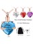55CM Tarzı Haziran Kalp Şeklinde 12 Birthstone Anıt Külleri Kolye Kremasyon Takı Urn Kolye Charm Hatıra Hediye-Eşleşen Flanel Çanta (Yurt Dışından) 2