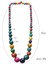 J K3018 Ahşap Boncuklu Kolye Moda Abartı Kadın Uzun Etnik Bohem Renkli Ahşap Boncuklu Kolye Cadılar Bayramı (Yurt Dışından) 2