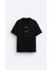 Imza Baskılı Oversize Siyah Erkek T-Shirt 1