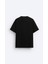Imza Baskılı Oversize Siyah Erkek T-Shirt 2