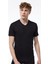 Erkek Siyah 3 Lü Paket Basic V Yaka Ince Modal Yaz Serinliği Tshirt 3M085 2