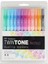 : Twin Tone : Çift Uçlu Grafik Markör Kalem Seti : 12 Renk (Pastel Renkler) 1