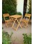 Ironika Ahşap Balkon Bahçe Mutfak Bistro Set Katlanır Masa Sandalye Takımı 1