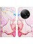 Xiaomi Redmi A3 Mermer Desen Cüzdan Kickstand Pu Deri Kılıf (Yurt Dışından) 1