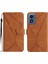 Motorola Moto G Oynamak Için Kılıf 4g 2024 Deri Cüzdan Dikiş Kabartmalı Pu (Yurt Dışından) 1