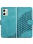 Motorola Moto G54 5g Manyetik Kart Tutucu Geometrik Desen Pu (Yurt Dışından) 1