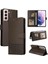 Samsung Galaxy S21 Artı Kickstand Premium Deri Üç Için Flip Case (Yurt Dışından) 1