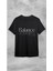 Unisex Bisiklet Yaka Balance Baskılı Siyah T-Shirt 1