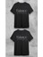 Unisex Bisiklet Yaka Balance Baskılı Siyah T-Shirt 2