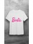 Unisex Bisiklet Yaka Kısa Kol Barbie Baskılı %100 Pamuklu T-Shirt 1