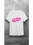Bisiklet Yaka Barbie Baskılı Beyaz T-Shirt 1