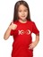 Cumhuriyetimizin 100. Yılına Özel Atatürk Silüeti Baskılı Kirmizi %100 Pamuk Çocuk T-Shirt/tişört 2
