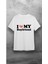 Unisex Bisiklet Yaka Kısa Kol Love Girlfriend Baskılı Pamuklu T-Shirt 3