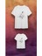 Unisex Bisiklet Yaka Kısa Kol Baba Oğul Kombin Baskılı Pamuklu T-Shirt 1