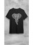 Unisex Bisiklet Yaka Kısa Kol Fil Motifi Baskılı Çocuk T-Shirt 2