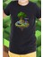 Çocuk Minecraft Desen Baskılı Pamuklu T-Shirt Siyah Renk - Minecraft Tişört 1