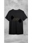 Unisex Bisiklet Yaka Good Baskılı Siyah T-Shirt 2