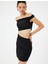 Omzu Açık Mini Elbise Pencere Detaylı Slim Fit 2