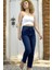 Yagmur Beren Mom Fit Jean Kadın Kot Pantolon Lacivert 4