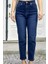Yagmur Beren Mom Fit Jean Kadın Kot Pantolon Lacivert 5