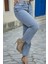 Yüksek Bel Likralı Mom Fıt Jean Kot Pantolon 4