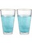 Ezme Tasarım Cam Su,Meşrubat,Latte,Kahve,Smoothie Bardağı 350 ML 2 Adet-4361 1