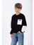Erkek Çocuk Siyah Renkli Cepli Kolları Yamalı Sweatshirt 1