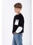 Erkek Çocuk Siyah Renkli Cepli Kolları Yamalı Sweatshirt 3