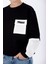 Erkek Çocuk Siyah Renkli Cepli Kolları Yamalı Sweatshirt 5