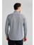 Regular Fit Paşa Yaka Desenli Gri Erkek Gömlek GM23K232040_D55 2