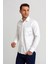 Regular Fit Beyaz Saten Erkek Gömlek GM23K232064_D01 5