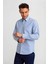 Regular Fit Paşa Yaka Düğmeli Mavi Erkek Gömlek GMCZG3PS22400003_D35 5