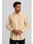 Regular Fit Paşa Yaka Düğmeli Hardal Erkek Gömlek GMCZG3PS22400003_D19 5