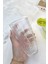 Buzlu Çizgili Tasarım Cam Su,Meşrubat,Latte,Kahve,Smoothie Bardağı 3 Adet-350 ML-4360 3