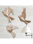Mouette 3'lü Dekoratif Kuş Vizon 2