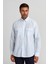 Regular Fit Paşa Yaka Kol İçi Apoletli Mavi Spor Erkek Gömlek GM23Y231124_C35 3