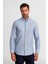 Modern Fit Paşa Yaka Düğmeli Çizgili Lacivert Erkek Gömlek GMCZG1622300205_D39 1