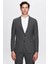 Slim Fit Gri Düz Mono Yaka Çift Yırtmaçlı Astarlı Takim Elbise 4HF05ORT01577 1