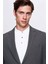 Slim Fit Gri Düz Mono Yaka Çift Yırtmaçlı Astarlı Takim Elbise 4HF05ORT01577 2