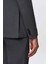 Slim Fit Gri Düz Mono Yaka Çift Yırtmaçlı Astarlı Takim Elbise 4HF05ORT01577 4
